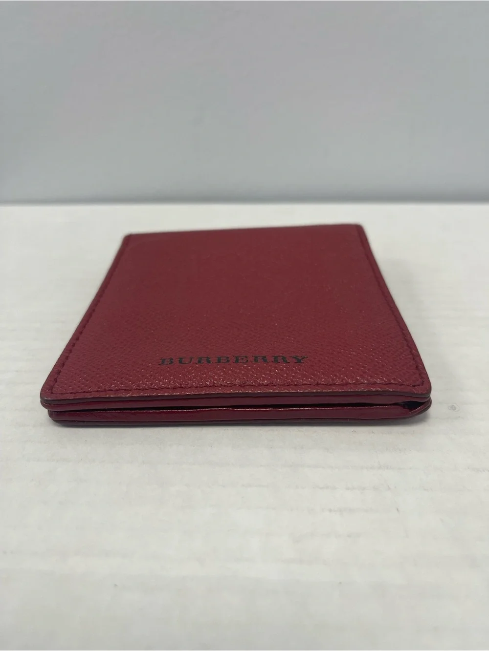 Burberry Burgundy Leather International Bifold Wallet - Preowned